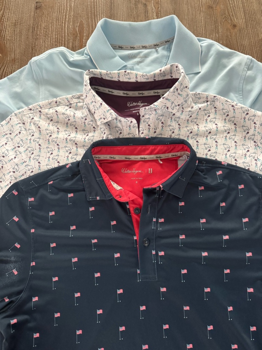 Walter Hagen Men’s Size Small Golf Polos Set of 3